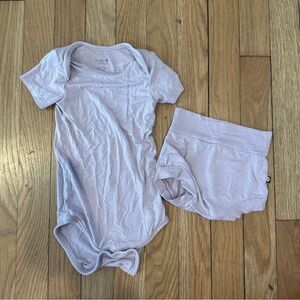 Kyte BABY Wisteria Purple Bodysuit and Bummies  Set